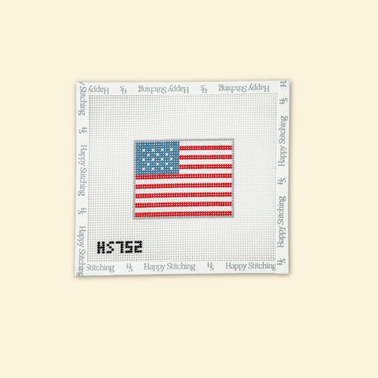 American Flag Luggage Tag Canvas and Finishing Kit