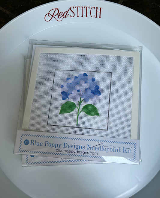 Blue Poppy Needlepoint Kit - Blue Hydrangea