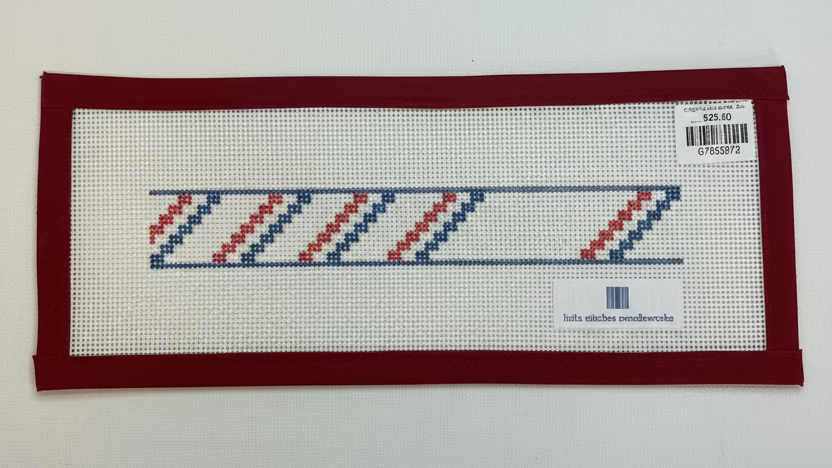 Diagonal Stripe Red, Blue Fob