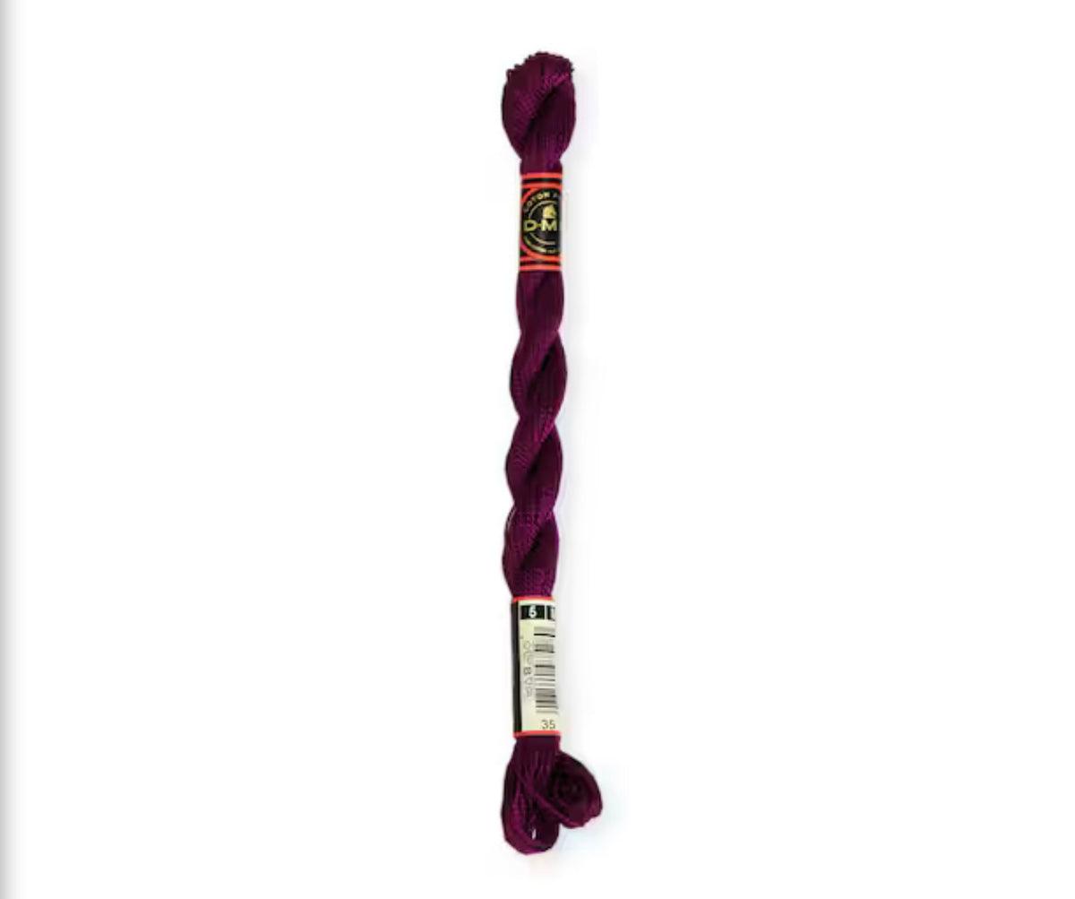 DMC Size 5 Pearl 35 Very Dark Fushsia