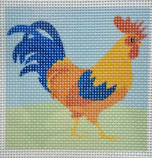 Blue Poppy Needlepoint Kit - Rooster