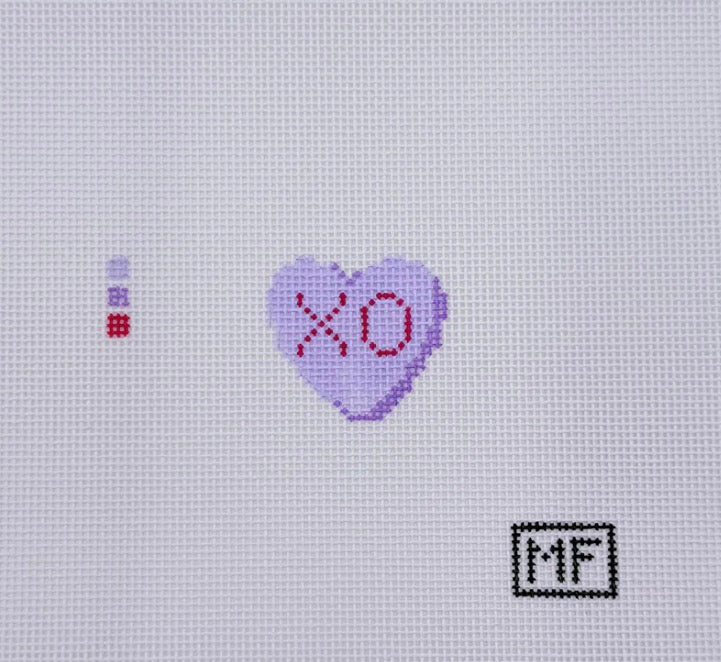 Mini XO Heart Purple