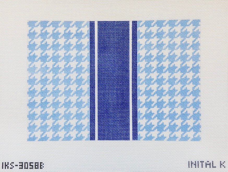 Mini Houndstooth blue clutch
