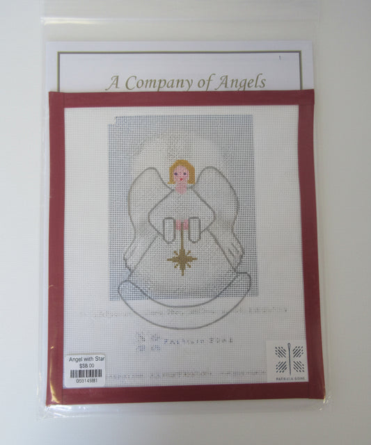 Angel with Star Canvas and Stitch Guide