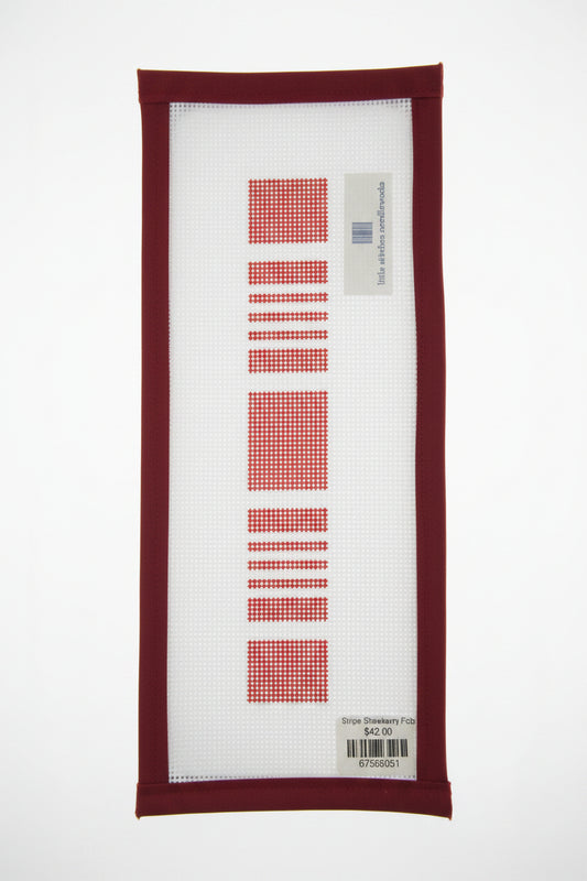 Stripe Strawberry Fob