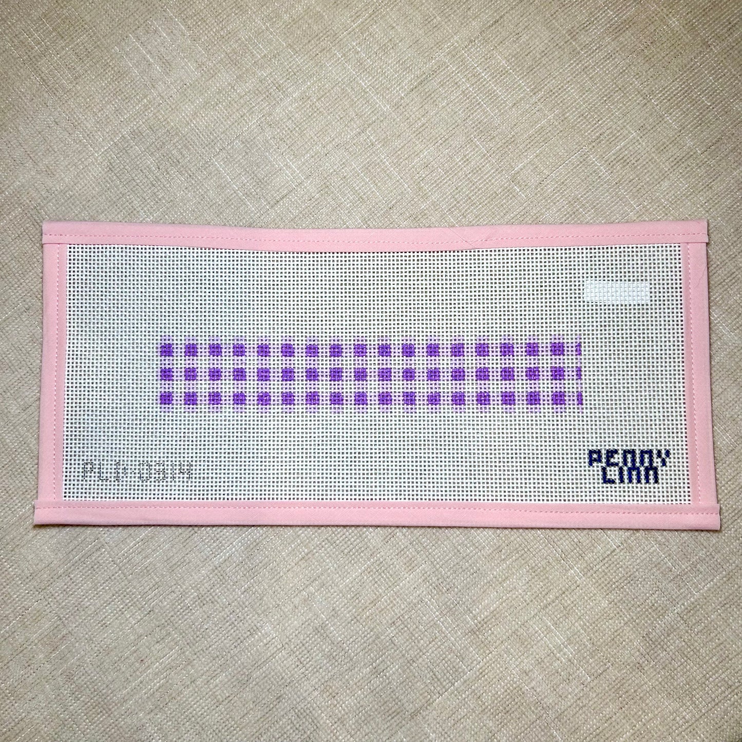 Purple Gingham Key Fob