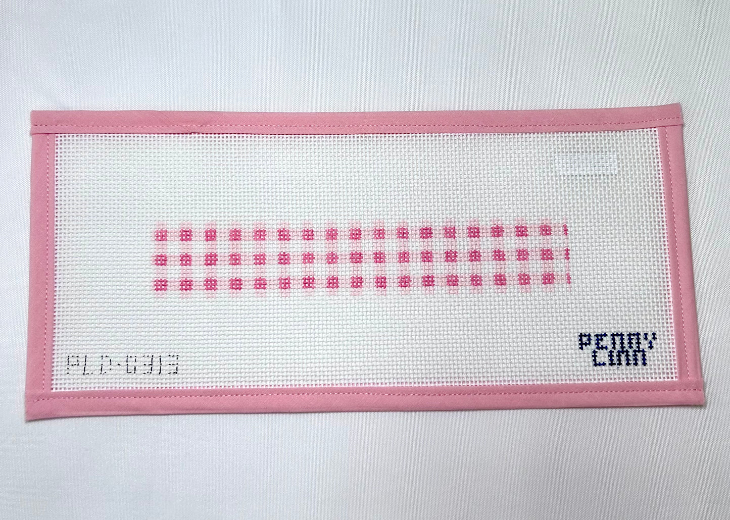 Pink Gingham Key Fob
