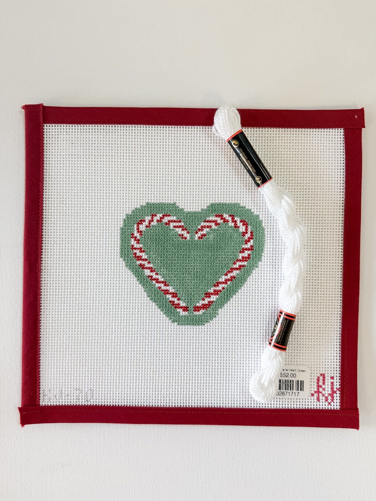 Candy Cane Heart Green