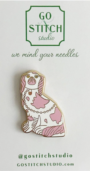 Pink Staffordshire Dog Needle Minder