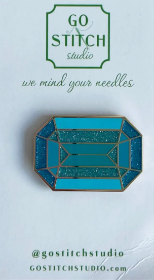 Aquamarine Jewel Needle Minder