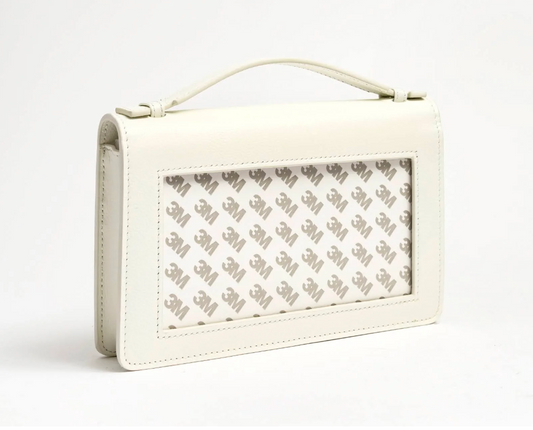 Self-finish Leather Clutch - White