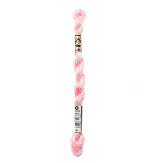 DMC 963 Ultra Very Light Dusty Rose - Pearl Cotton - Size 5