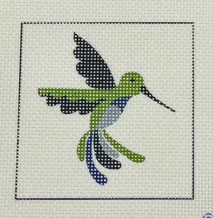 Blue Poppy Needlepoint Kit - Hummingbird