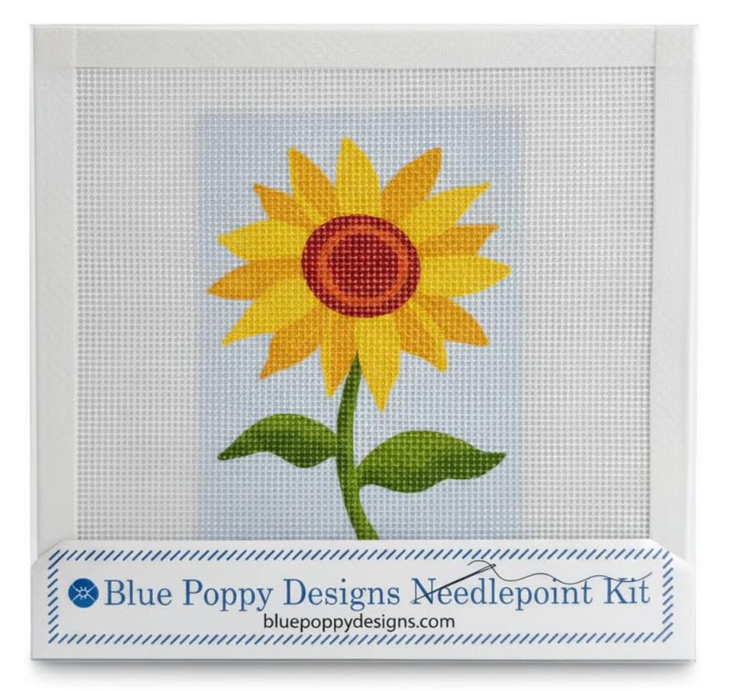 Blue Poppy Needlepoint Kit - Sunflower