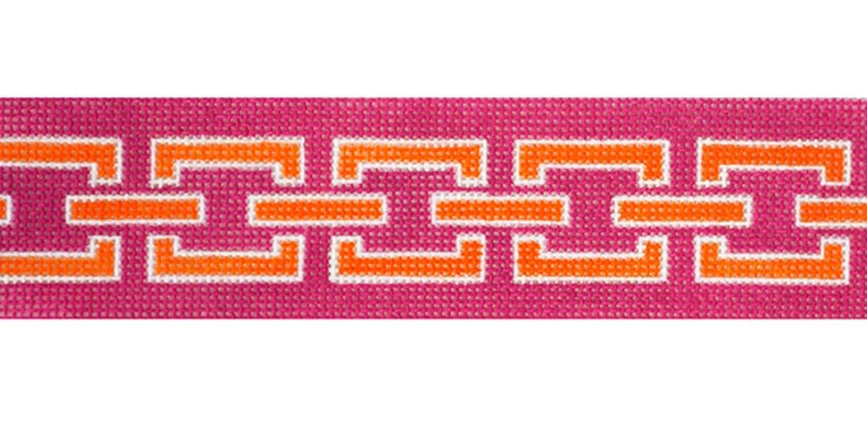 Pink & Orange Chainlink Key Fob
