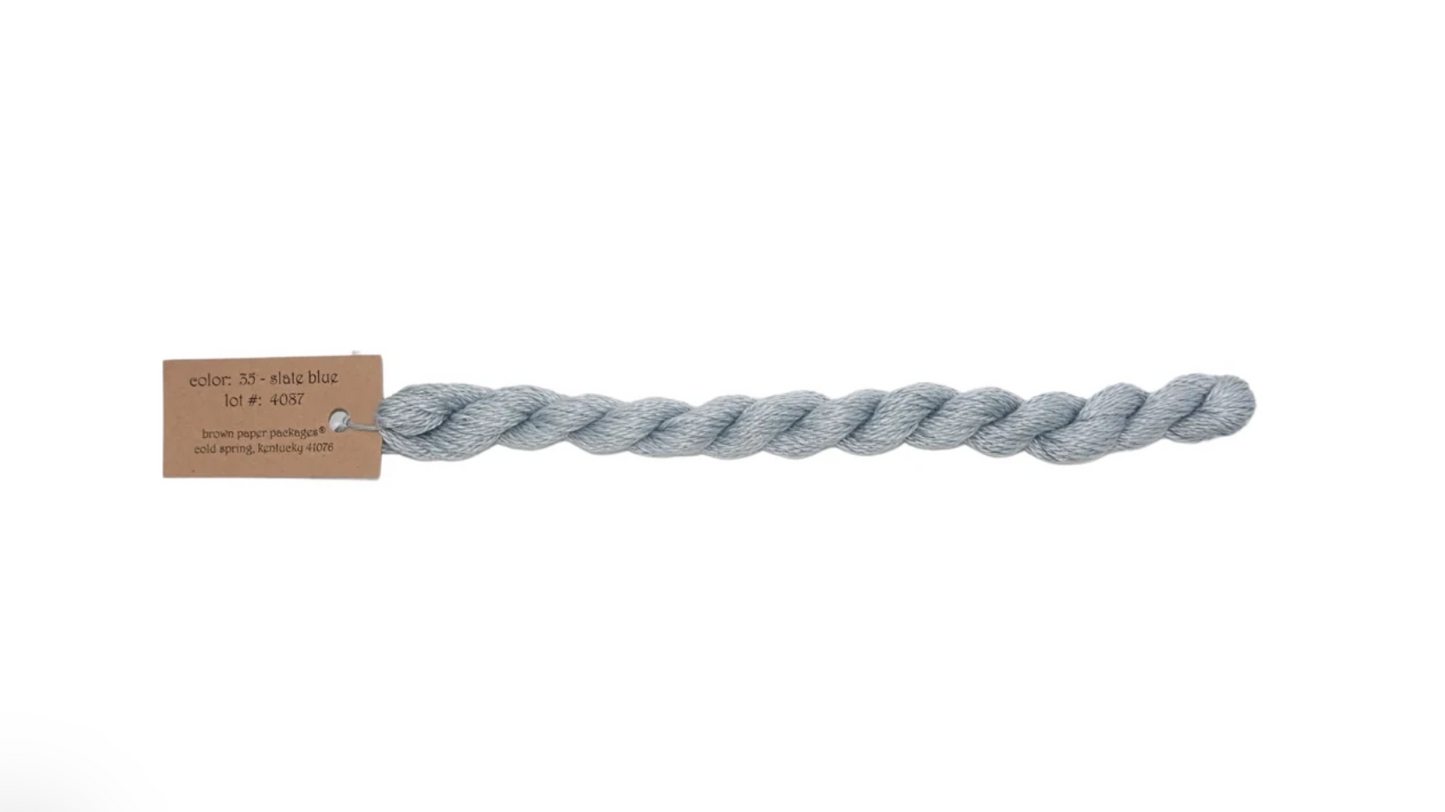 Silk & Ivory Skein - Slate Blue 035
