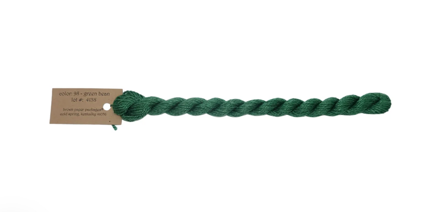 Silk & Ivory Skein - Green Bean 098