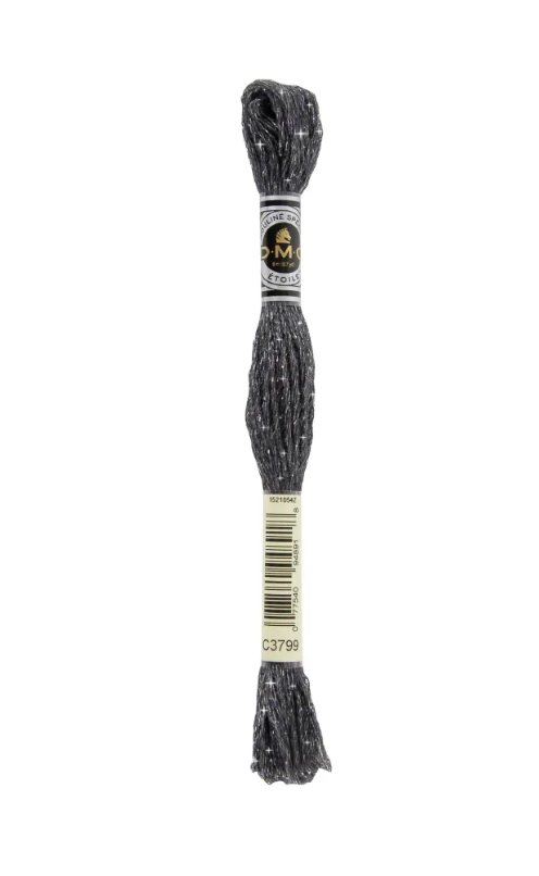 DMC Etoile Floss 3799 Very Dark Pewter Grey
