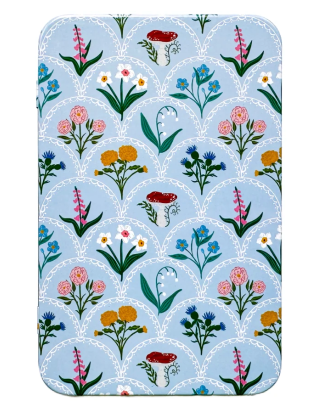 Scallops & Florals Magnet Tin Box