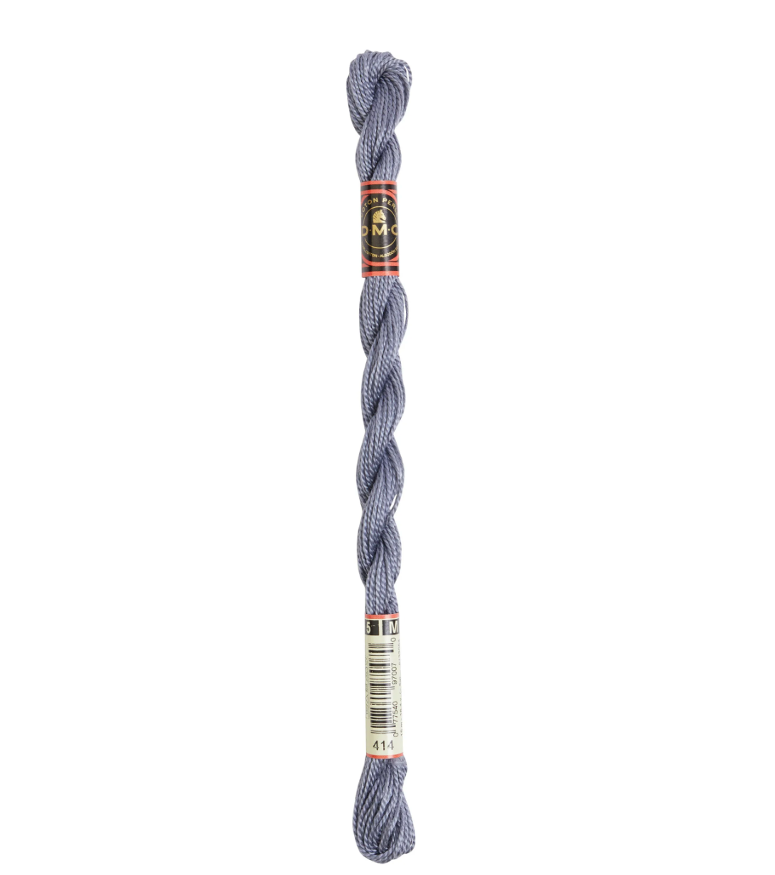DMC Size 5 Pearl 414 Dark Steel Gray