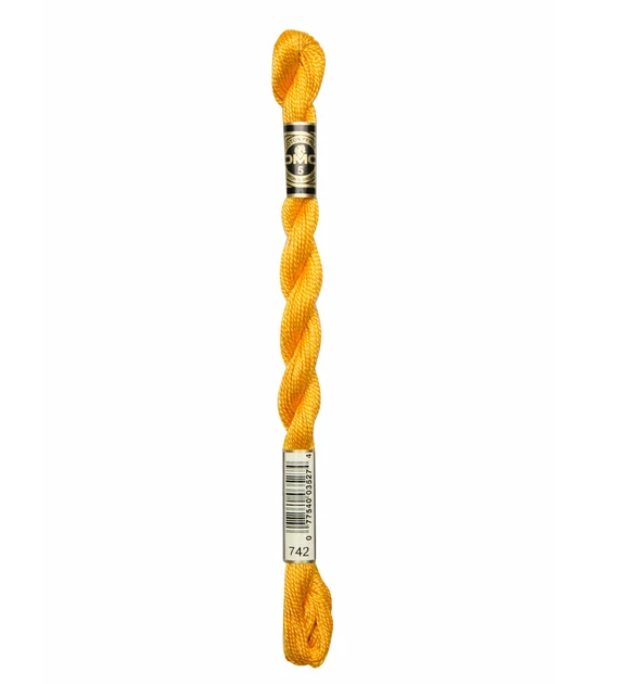 DMC Size 5 Pearl 742 Light Tangerine