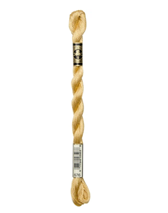 DMC Size 5 Pearl 676 Light Old Gold