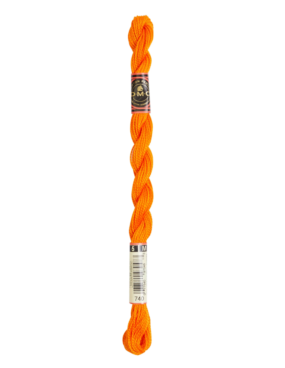 DMC Size 5 Pearl 740 Tangerine