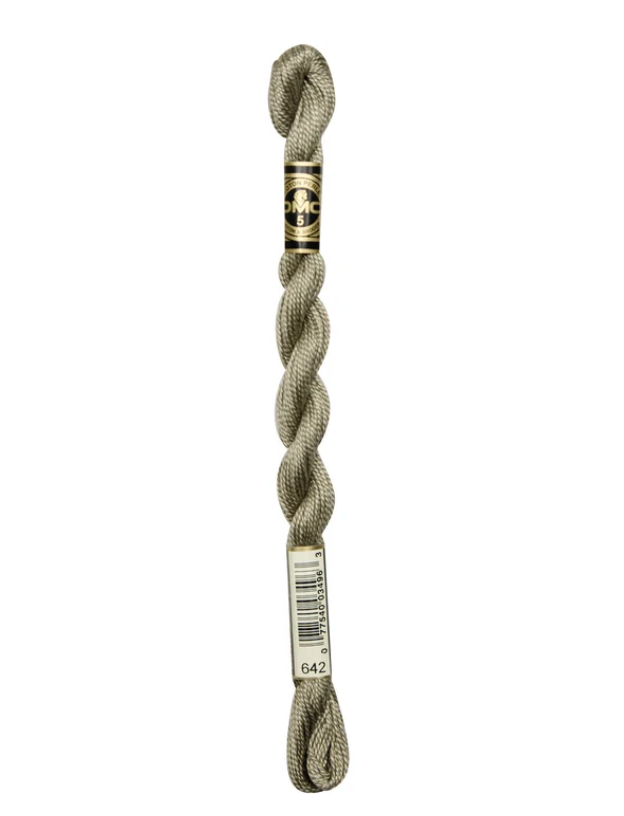 DMC Size 5 Pearl 642 Dark Beige Gray