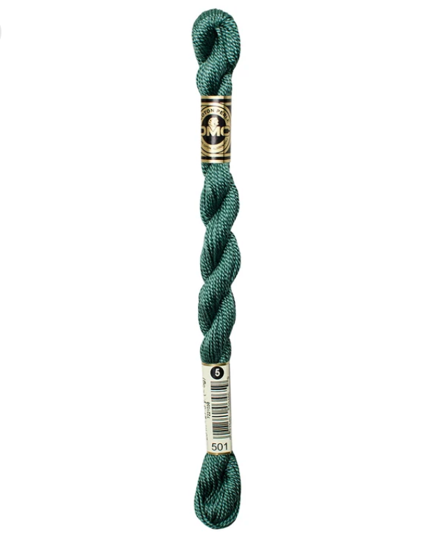 DMC Size 5 Pearl 501 Dark Blue Green