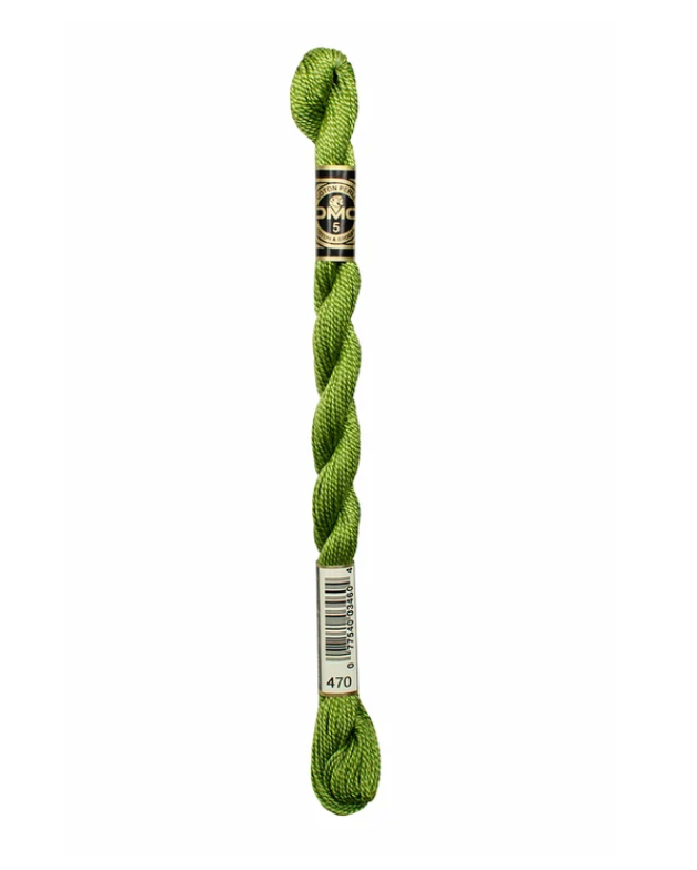 DMC Size 5 Pearl 470 Light Avocado Green