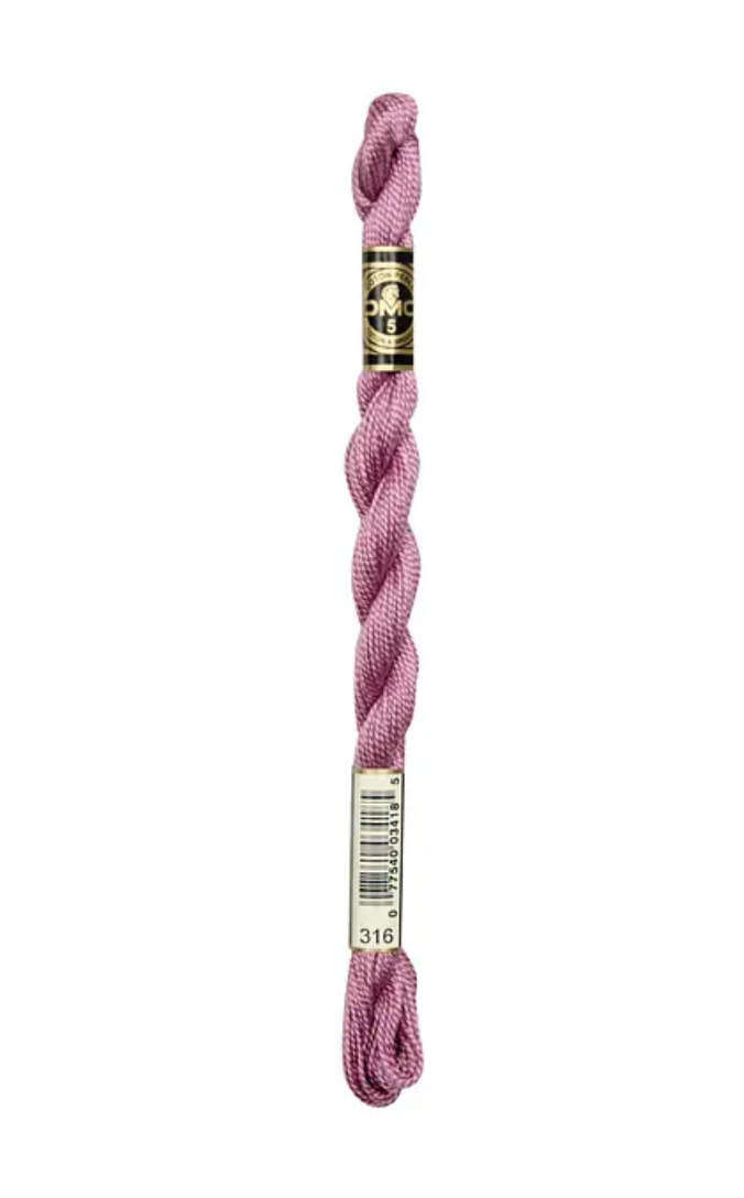 DMC Size 5 Pearl 316 Med. Antique Mauve