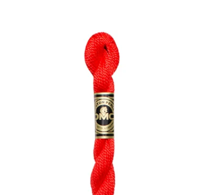 DMC Size 3 Pearl 606 Bright Orange Red