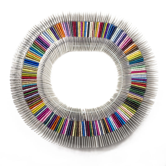 Silk  Lame Braid 13- Count - Fuschsia Card