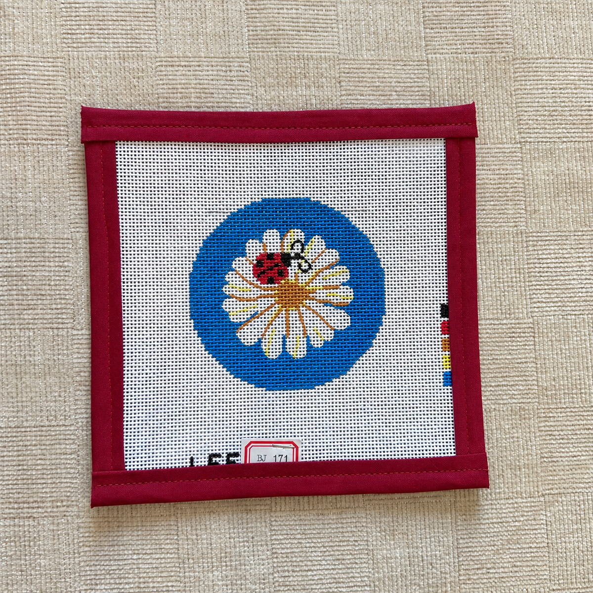 Ladybug on a Daisy 3" Round
