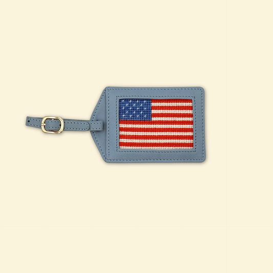 American Flag Luggage Tag Canvas and Finishing Kit
