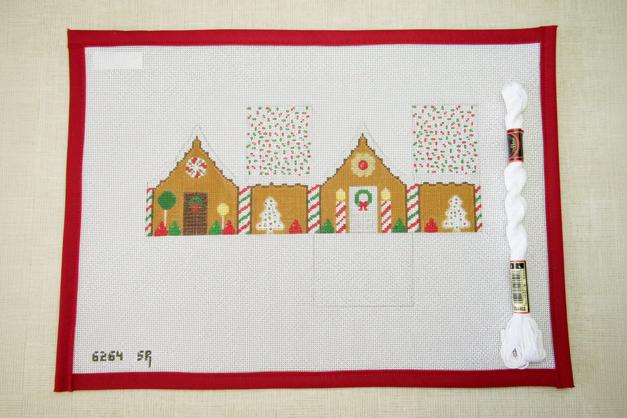 Red and Green Sprinkle Roof 3D Gingerbread House
