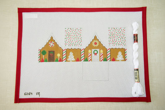 Red and Green Sprinkle Roof 3D Gingerbread House