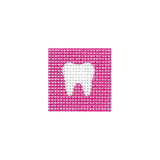 White Tooth with Hot Pink Background