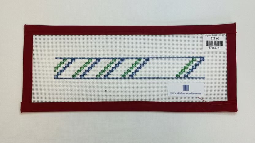 Diagonal Stripe Blue, Green Fob