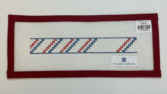 Diagonal Stripe Red, Blue Fob