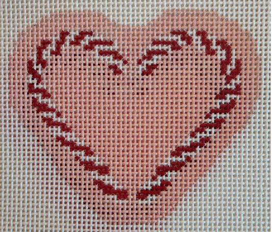 Candy Cane Heart Pink