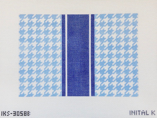 Mini Houndstooth blue clutch