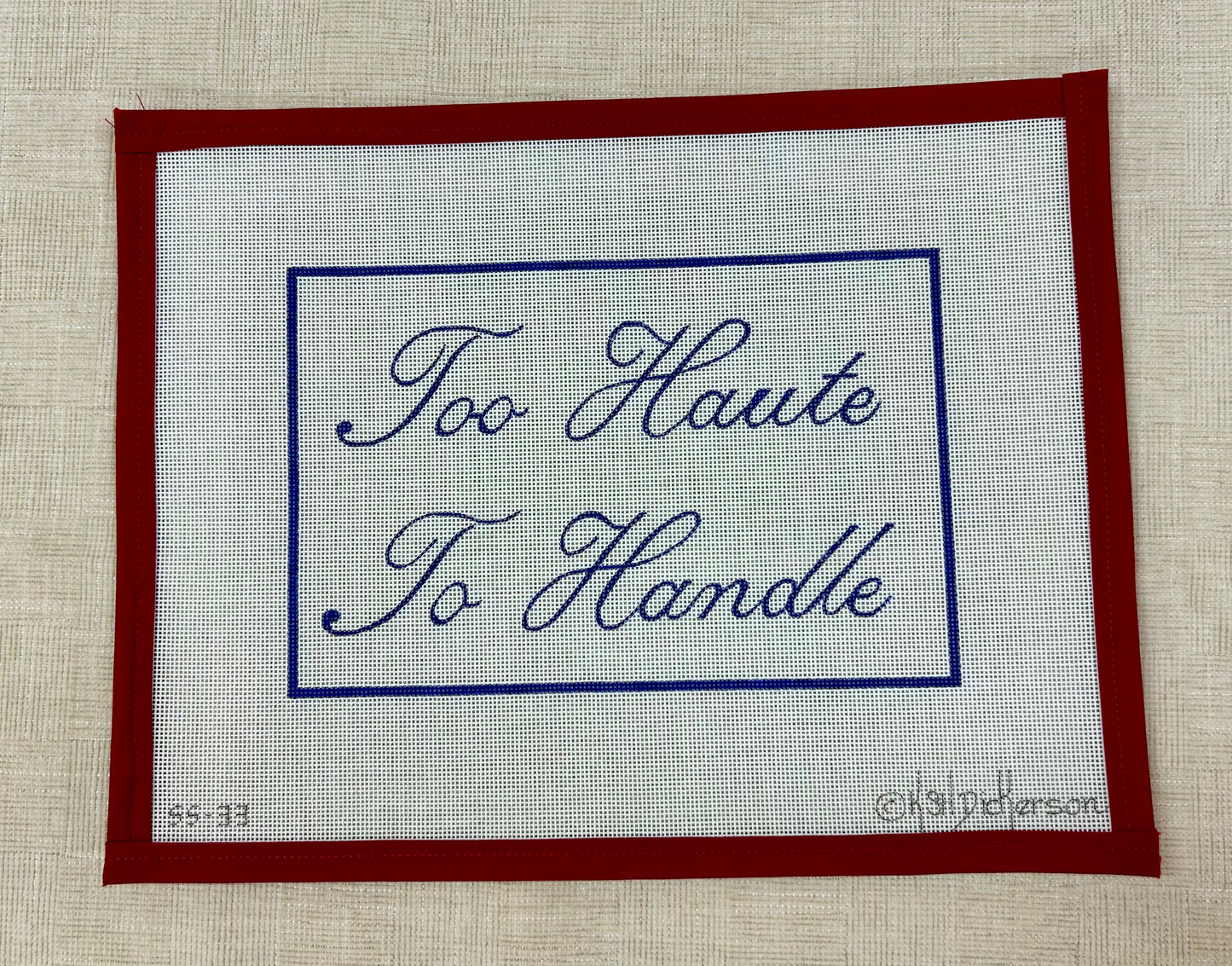 Too Haute To Handle - Navy on White