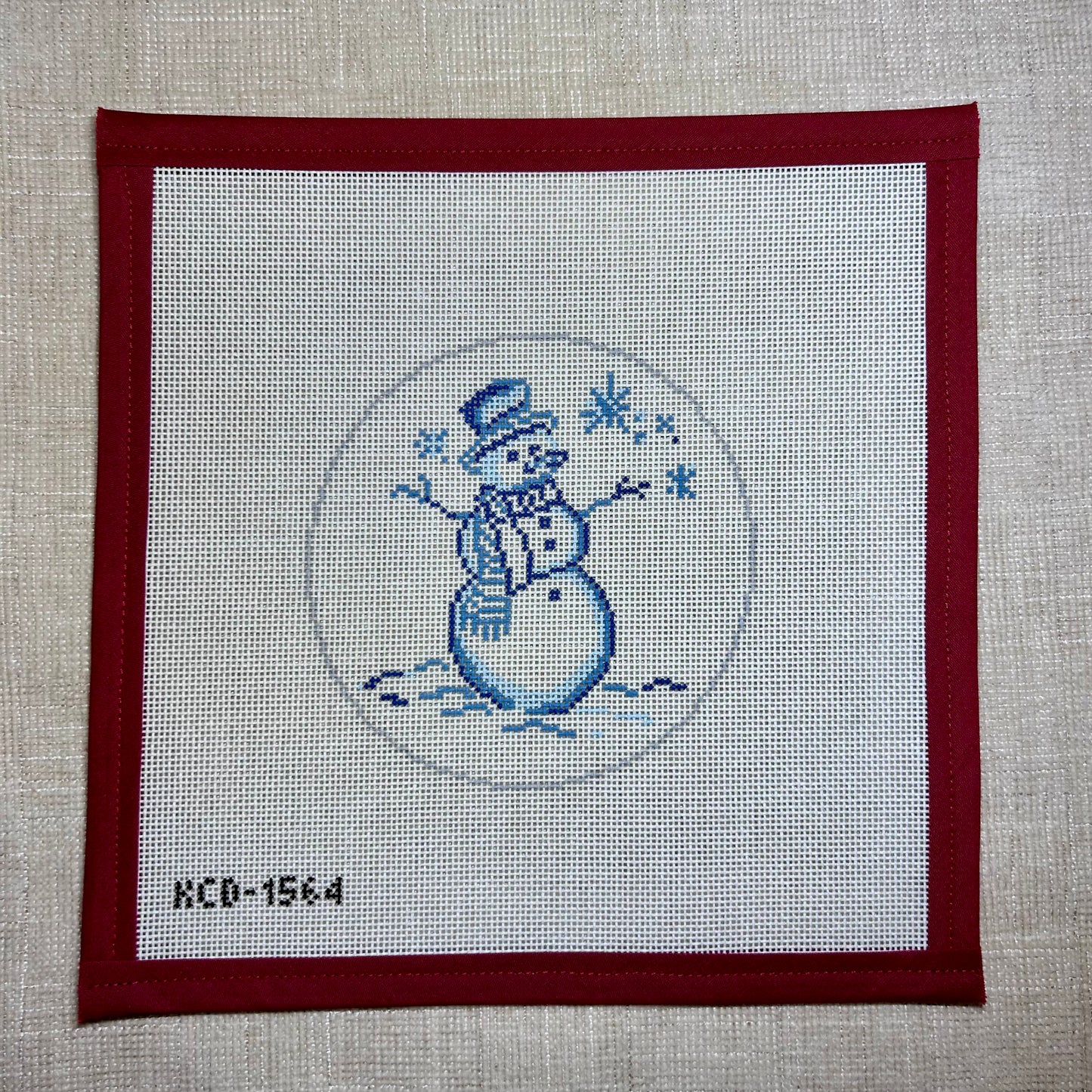 Blue Snowman Ornament