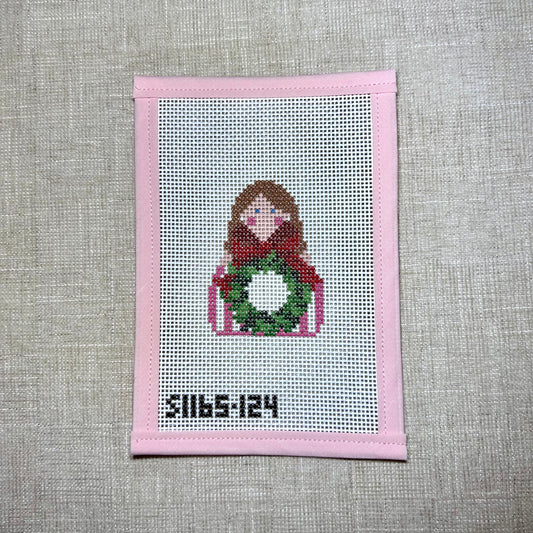 SCT Designs Wreath with Red Bow Angel