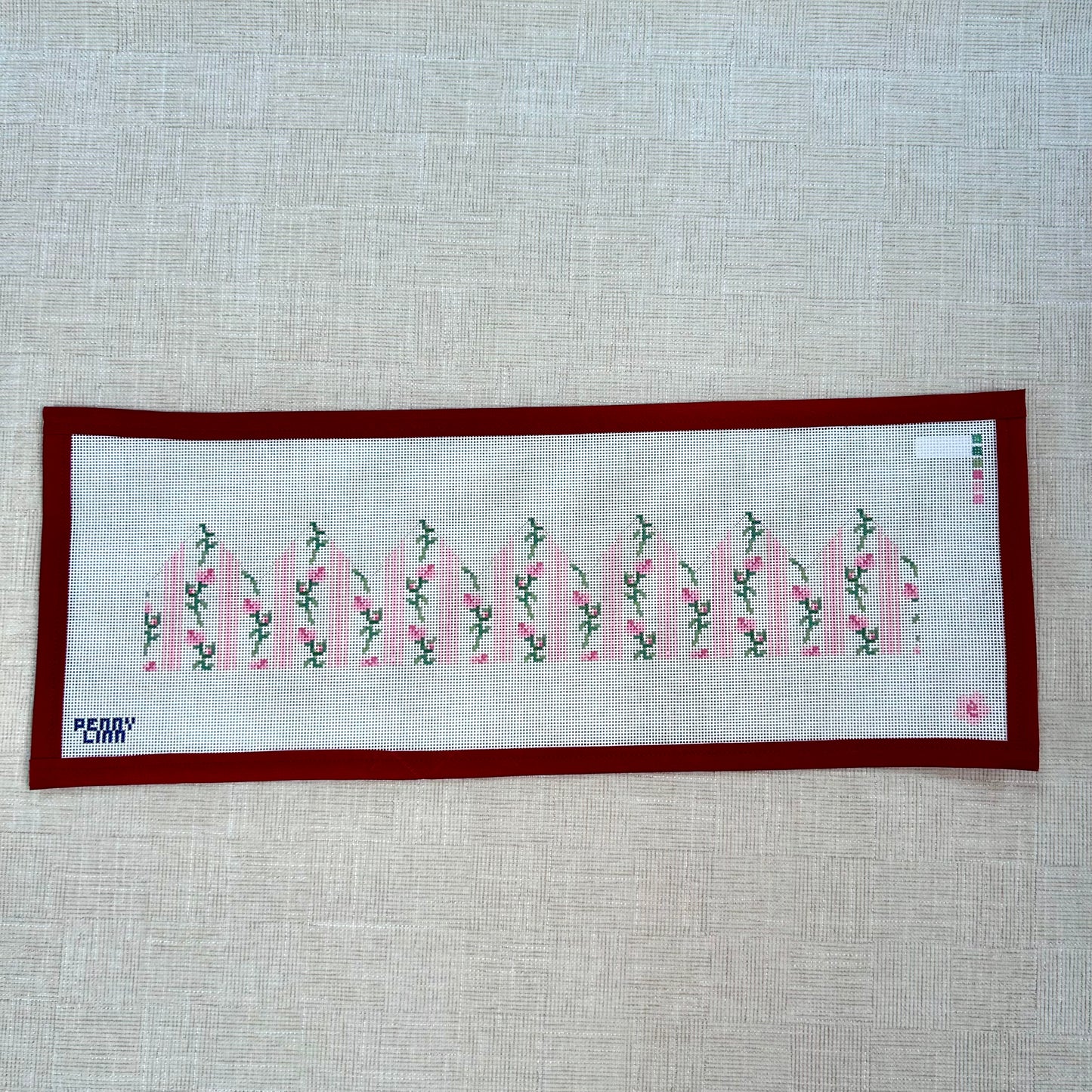 Vintage Floral Stripe Crown