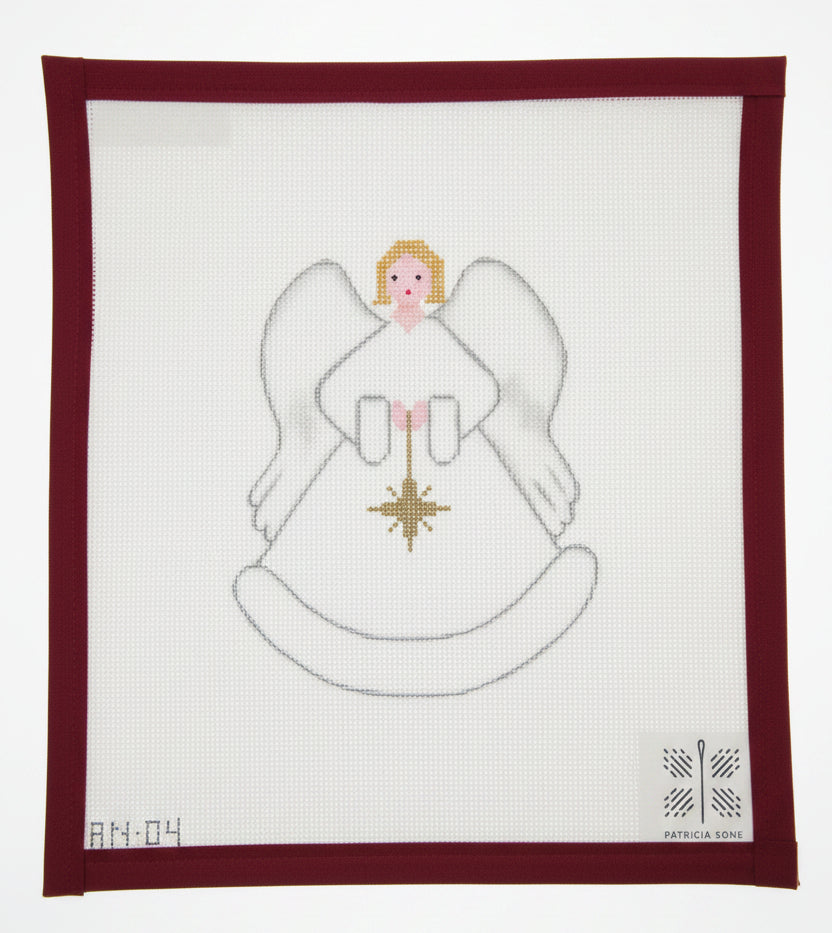 Angel with Star Canvas and Stitch Guide