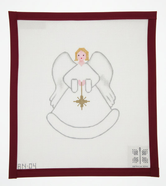 Angel with Star Canvas and Stitch Guide