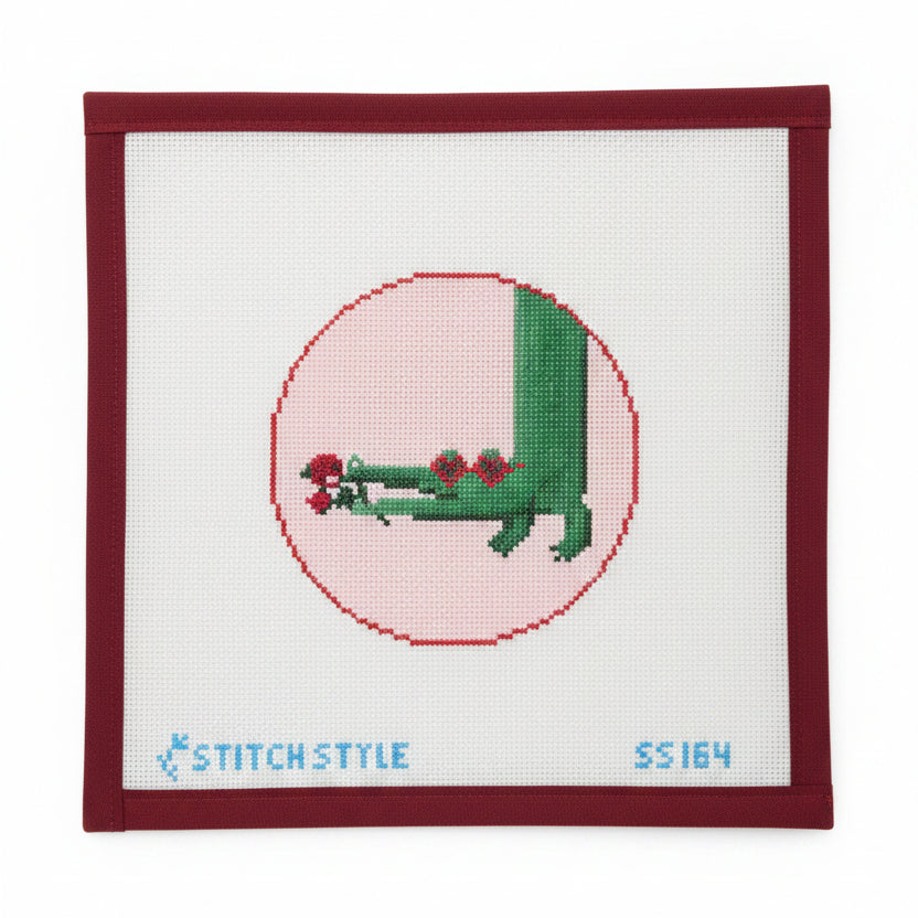 Valentine Gator Canvas and Stitch Guide