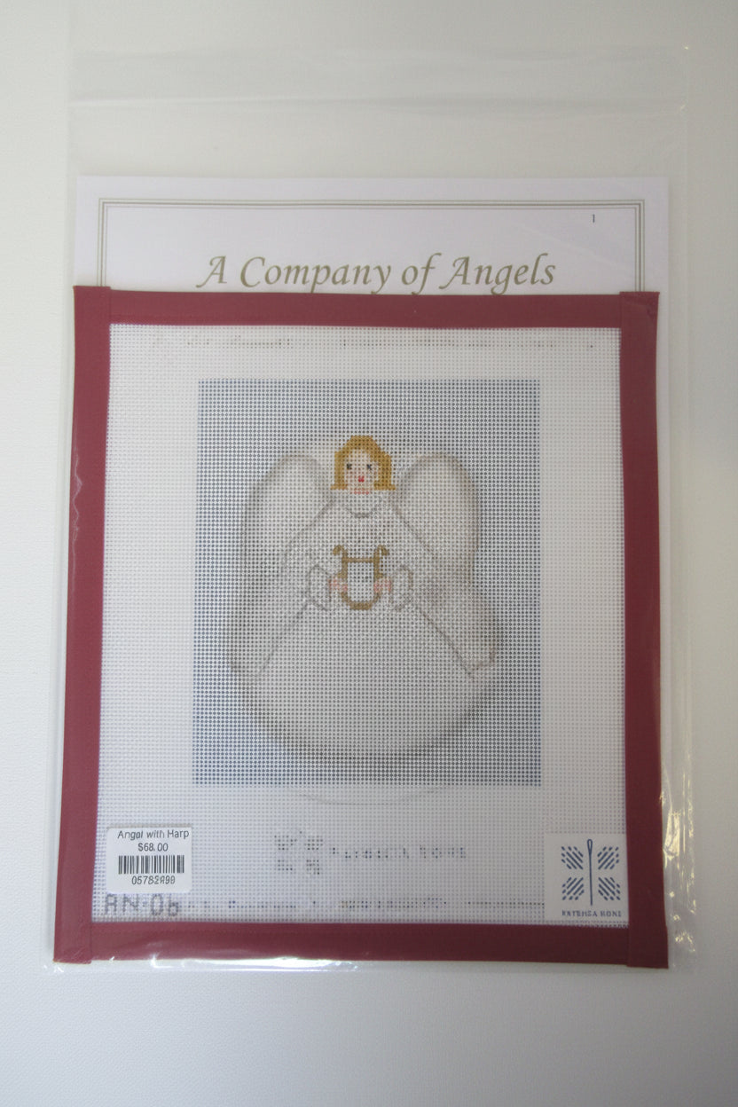 Angel with Harp Canvas and Stitch Guide